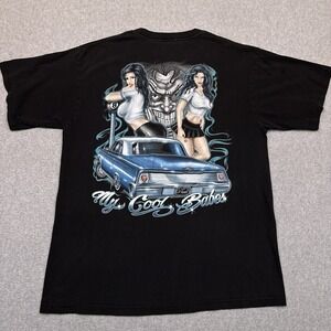 Vintage Low Rider Shirt Mens‎ XL Ruled by Cold My Cool Babes CH Gold Series